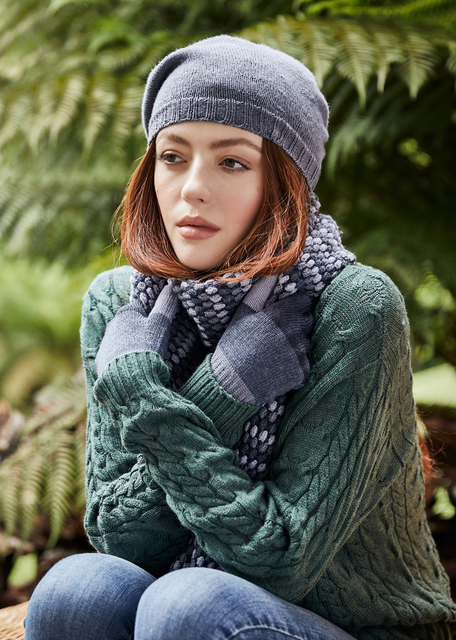 Gertie Beret - Merino Wool - Black - uimi