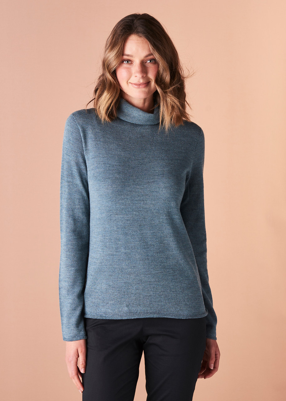 Rollo Top - Merino Wool - Duck Egg - uimi