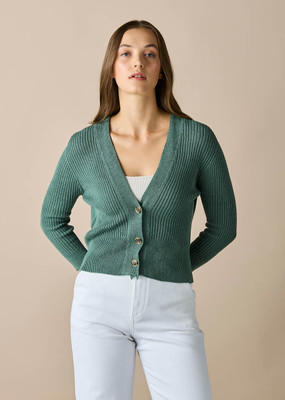 Wednesday Cardigan - Egyptian Cotton - Sage