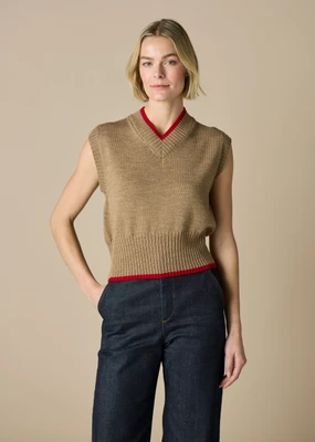 Goldie Vest - Cashew