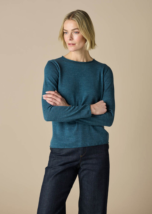 Phoebe Top - Merino Wool - Bluebell