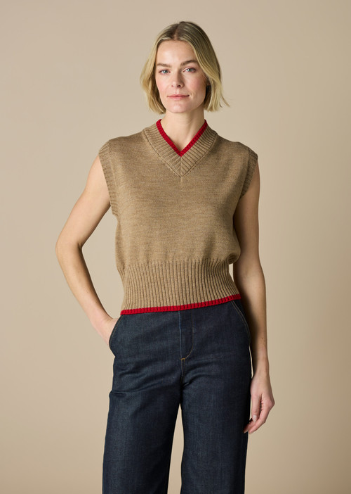 Goldie Vest - Cashew