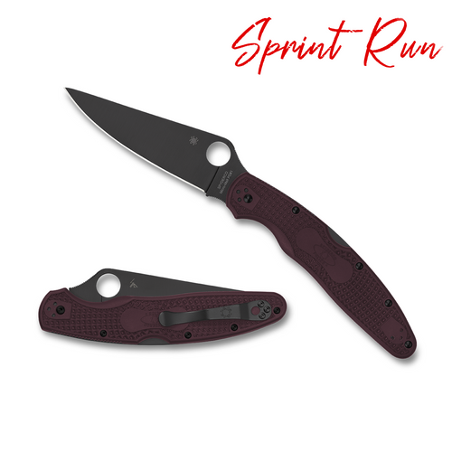 Spyderco Police™ 4 Lightweight Micro-Melt® PD#1 Black Blade SPY-C07BGBKP4