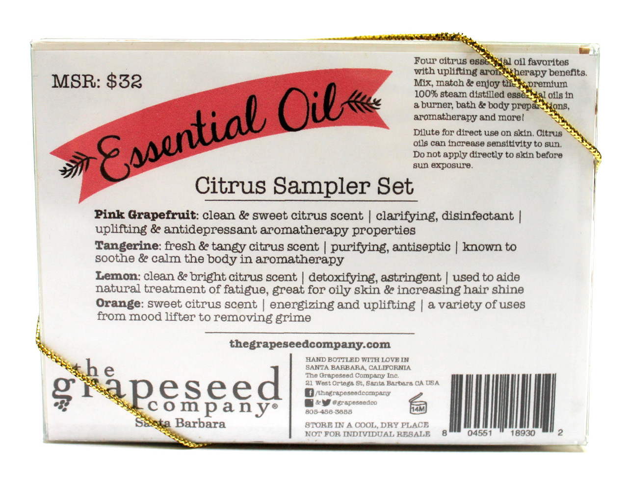 Citrus Sampler Essential Oil Set | The Grapeseed Company