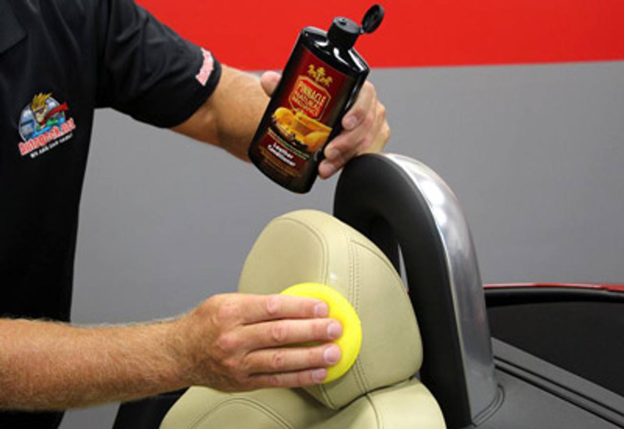 Pinnacle Leather Conditioner restores moisture to dry leather seats,  protects leather, makes leather soft, condition leather, leather  protectant, leather treatment, protect leather