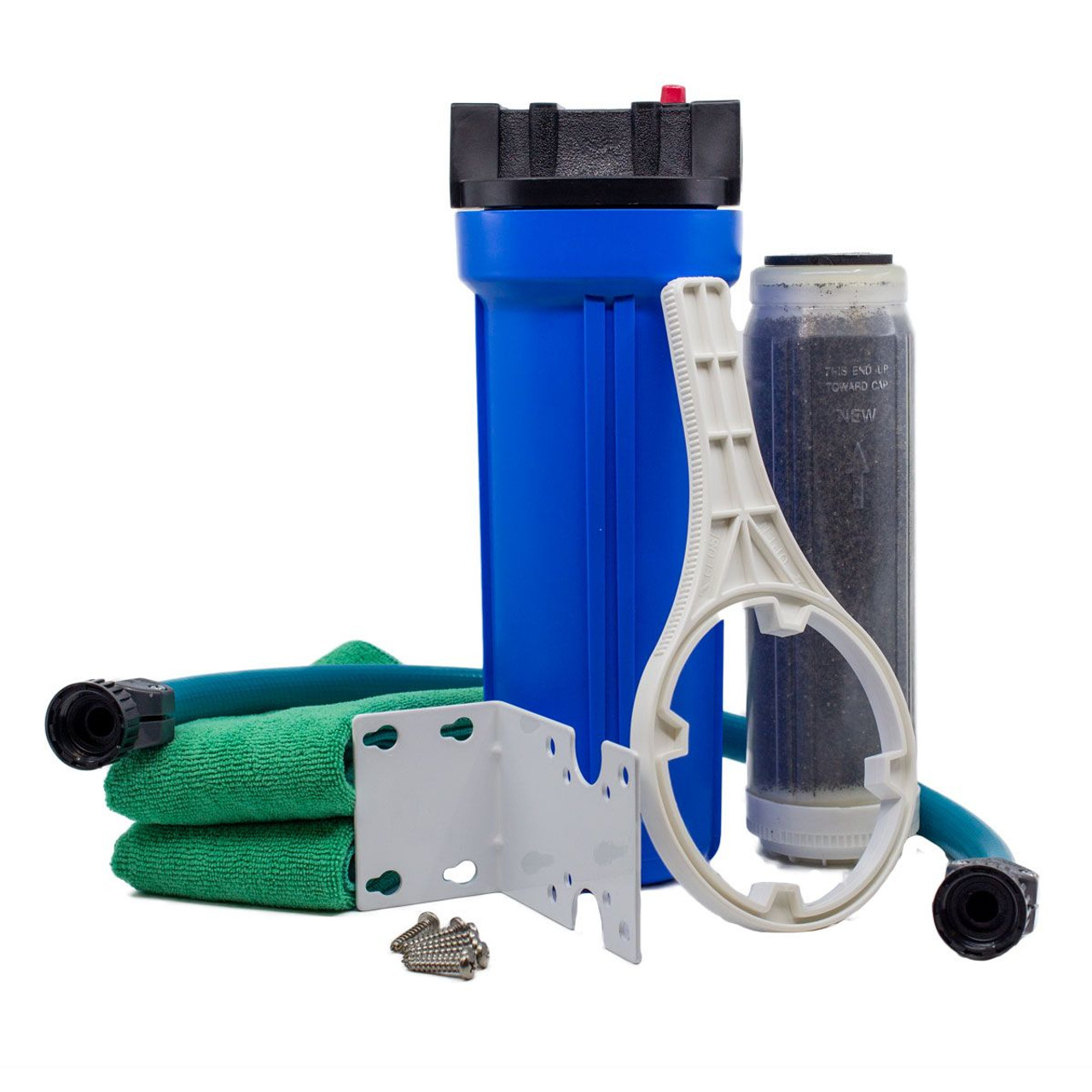 The Clean Water Filter Kit is a single step inline water filter