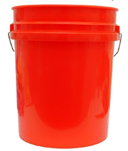 Professional 5 Gallon Wash Bucket Available in red, clear and black.