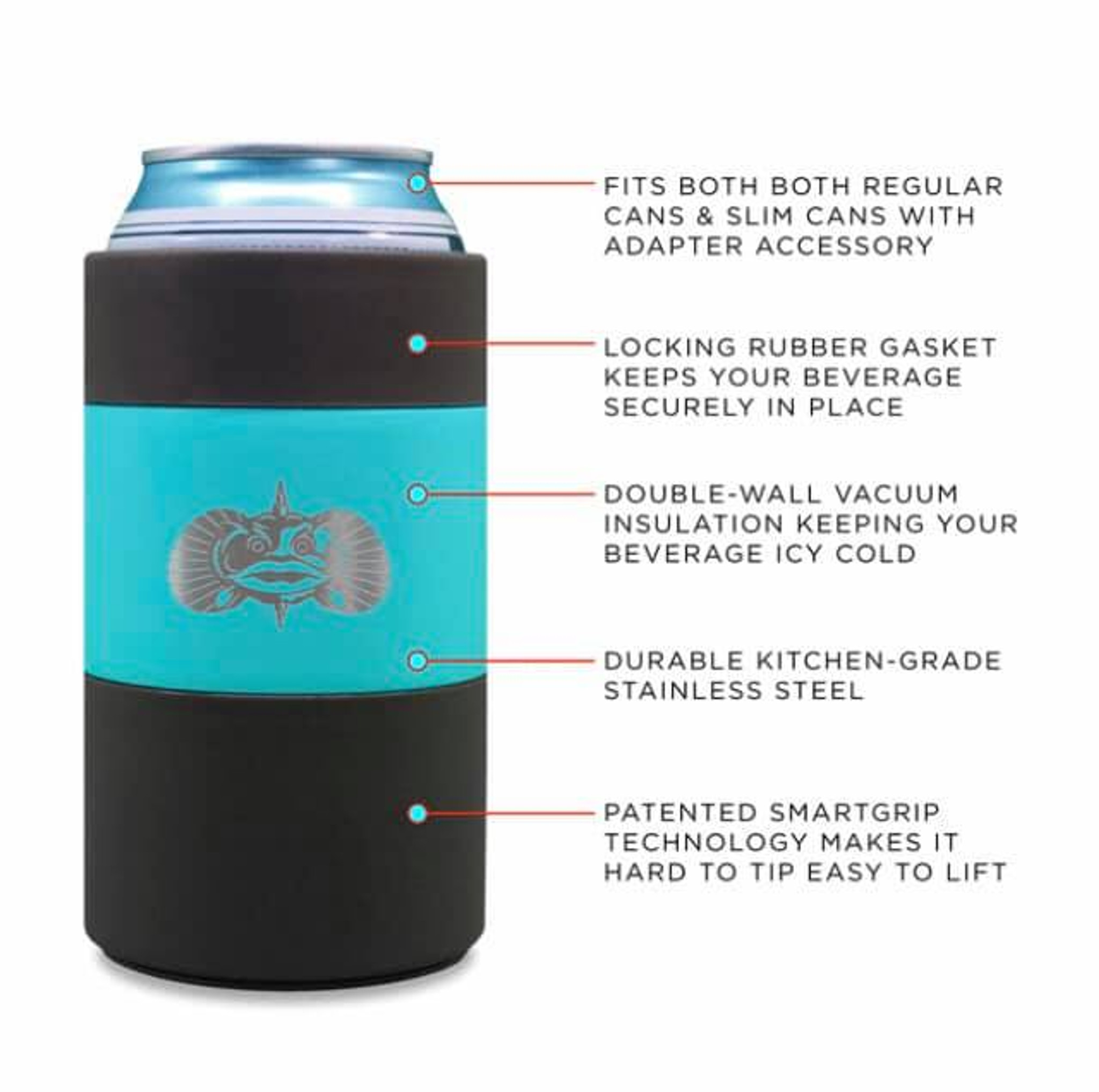 Non-Tipping 12oz Slim Can Cooler