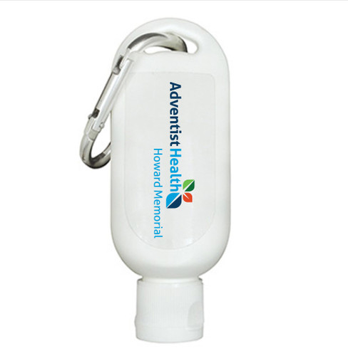 USA Made USP Medical Grade Gel Hand Sanitizer Carabiner (1.5 oz )