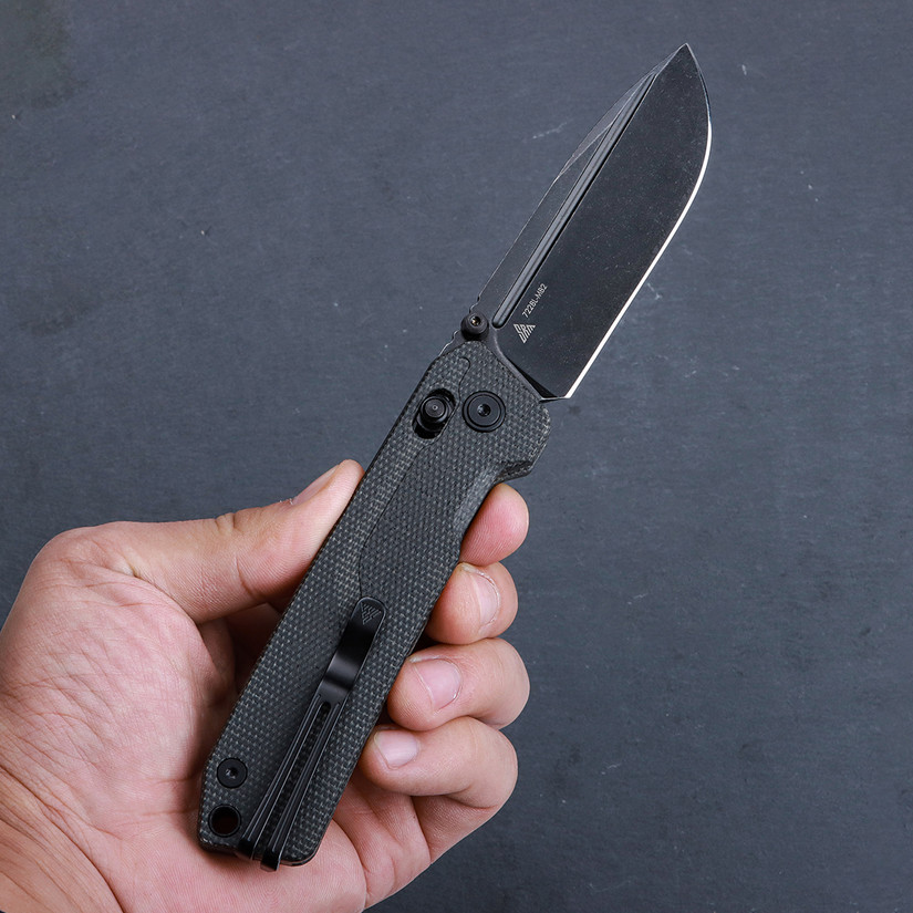 SRM Knives 7228 Ambi Lock Taschenmesser – Schwarz, Robust