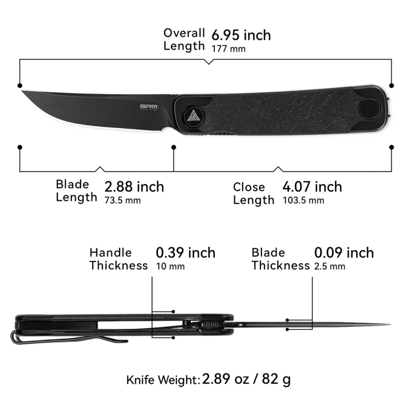 SRM Enso 131M Liner Lock Folding Knife