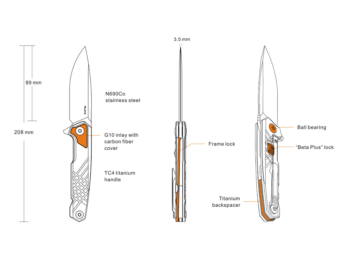 Ruike M875-TZ Folding Knife - Gear For Life