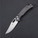 SRM Knives 9203 Ambi Lock Knife, Black Micarta, Brushed Blade