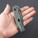 SRM Knives 9203 Ambi Lock Knife, Green Micarta, Black Blade