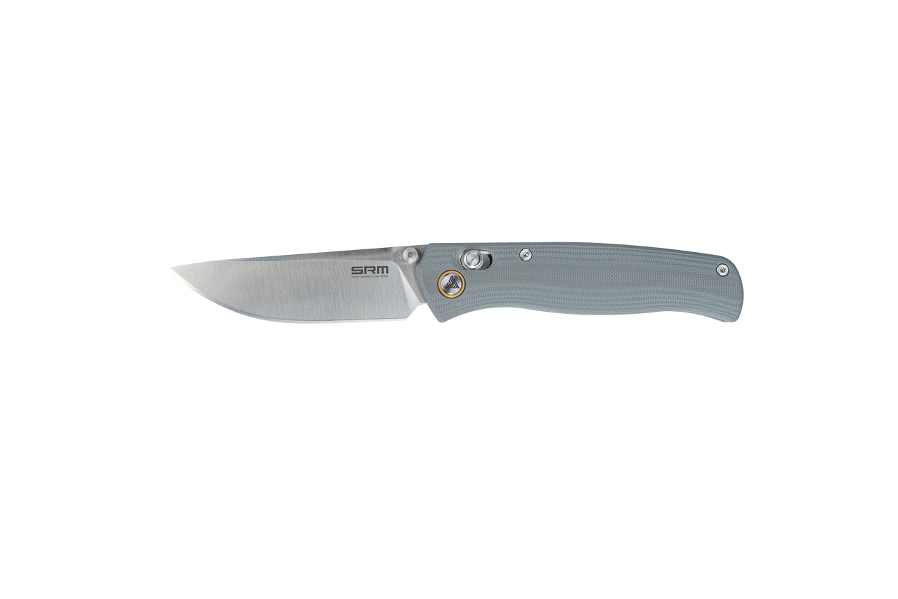 SRM Knives 255L Mono-Chassis, Ambi Lock Knife, Grey G10