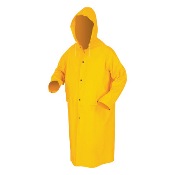 MCR安全200CX4经典雨衣，可拆卸罩，0.35毫米PVC/聚，黄色，49 in 4X-Large