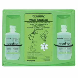 HONEYWELL 32-000465-0000 Emergency Eyewash Eyesaline Wall Station, 16 oz Double Bottle