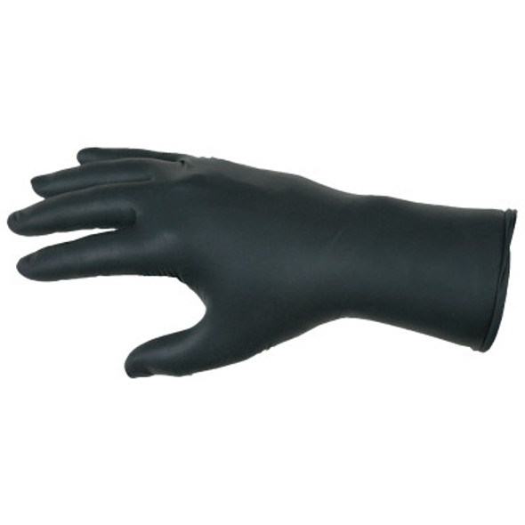 MCR安全6062XL丁腈一次性手套，无粉;纹理，6mil, X-Large，黑色