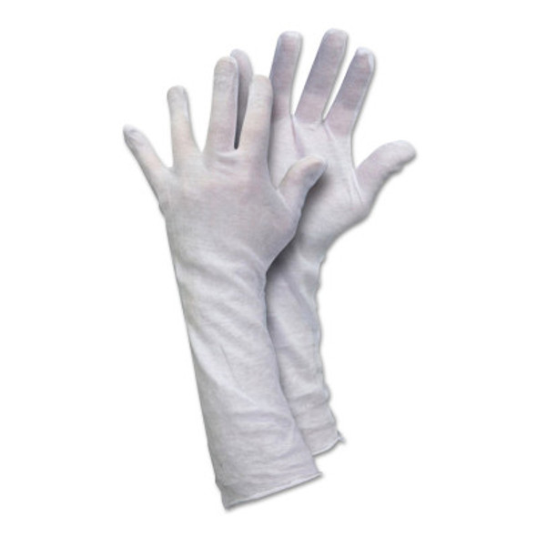 MCR安全8614C莱尔棉花检查员手套，100%纯棉，男士(12计数)