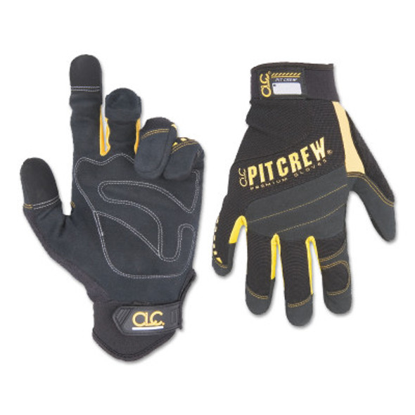 CLC定制皮革工艺220BM维修人员手套，黑色，中号(6计数)