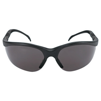 MCR Safety KD112 Klondike Protective Eyewear, Gray Lens, Polycarbonate, Black Frame