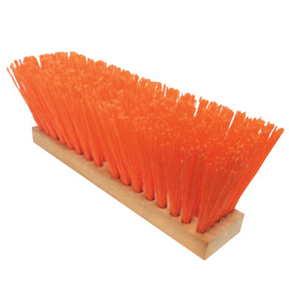 木兰刷1316-O OSHA-橙色塑料街道扫帚，16英寸，5英寸修剪L, OSHA橙色聚玉米