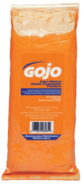 GOJO INDUSTRIES INC 6285-06 FAST WIPES手清洁毛巾，柑橘类，湿擦拭工具箱包，8盎司