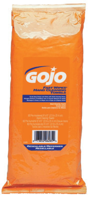 GOJO INDUSTRIES INC 6285-06 FAST WIPES手清洁毛巾，柑橘类，湿擦工具箱，8盎司