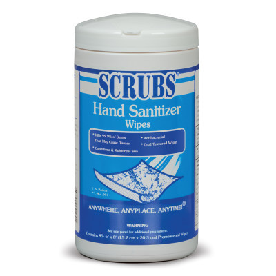 SCRUBS® Hand Sanitizer Wipes, 16 oz, Lemon Scent