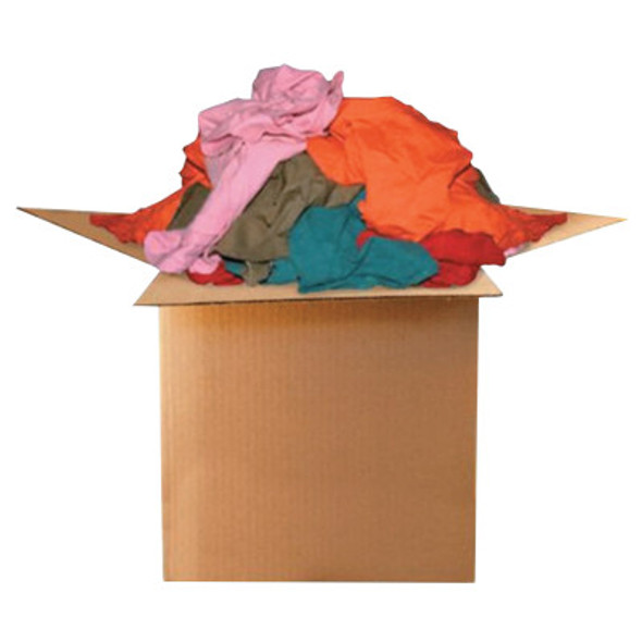 俄克拉荷马州废物和抹布118-25彩色针织t恤Polo棉抹布，25磅，盒