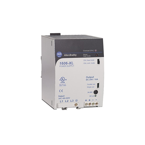 ALLEN-BRADLEY (ROCKWELL AUTOMATION INC) 1606-XL240E-3 POWER SUPPLY;10 AMP,3PH,24-28VDC