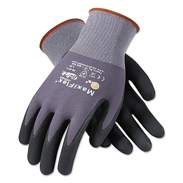 Protective Industrial Products, Inc. 34-874/S MaxiFlex Ultimate Gloves, Small, Black/Gray (12 Count)