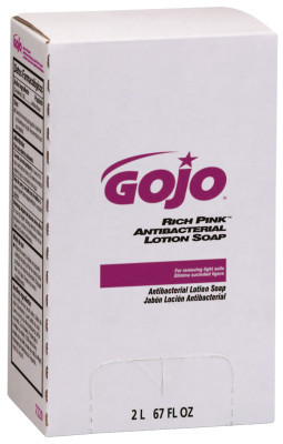 GOJO INDUSTRIES INC 7220-04富粉色抗菌洗液肥皂，柑橘，袋装盒，2,000 mL(4个计数)