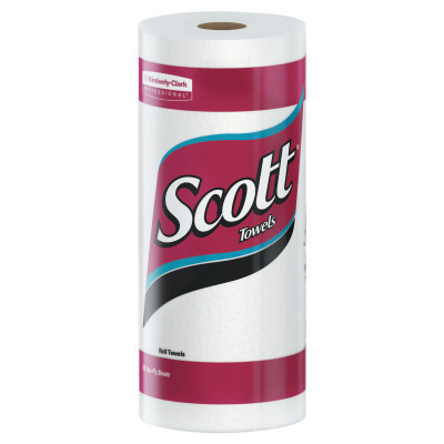 斯科特Kitchen Roll Towels, Standard Roll, White, 128 per roll