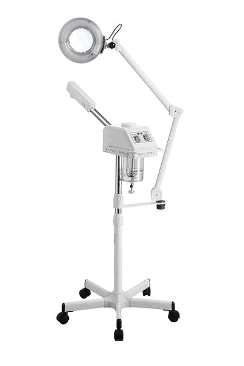 esthetician magnifying lamp and steamer