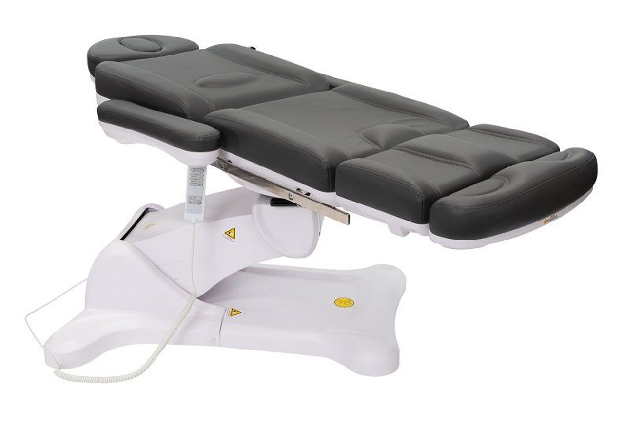 Silverfox America Medical Spa Facial Bed Exam Dermatology and Procedure  Chair w Rotation - All Electric (White)