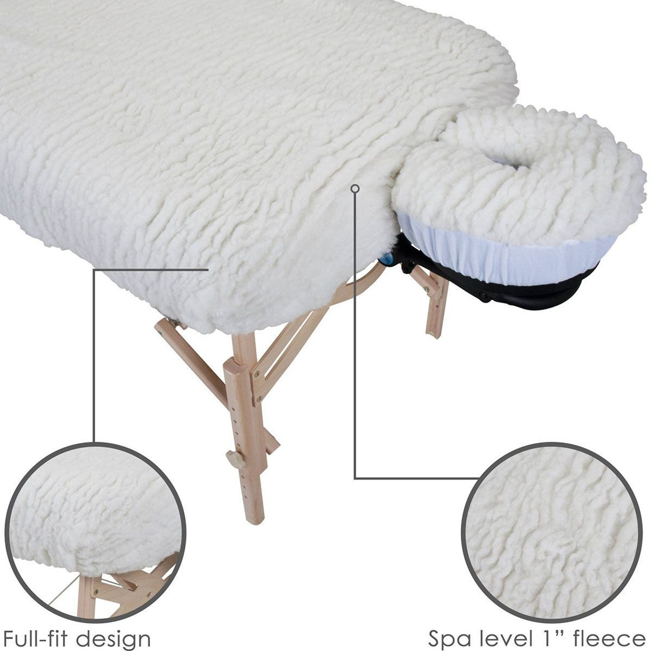 Earthlite Deluxe Fitted Fleece Massage Table Pad Set