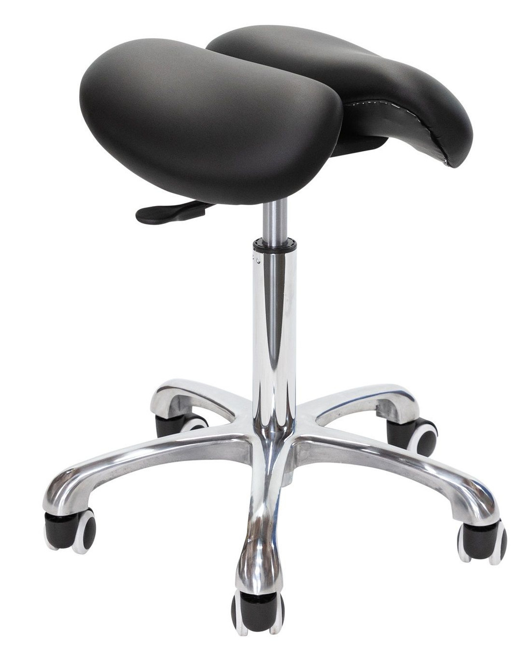 Rolling Split Seat Saddle Stool Spa Luxe MS13D