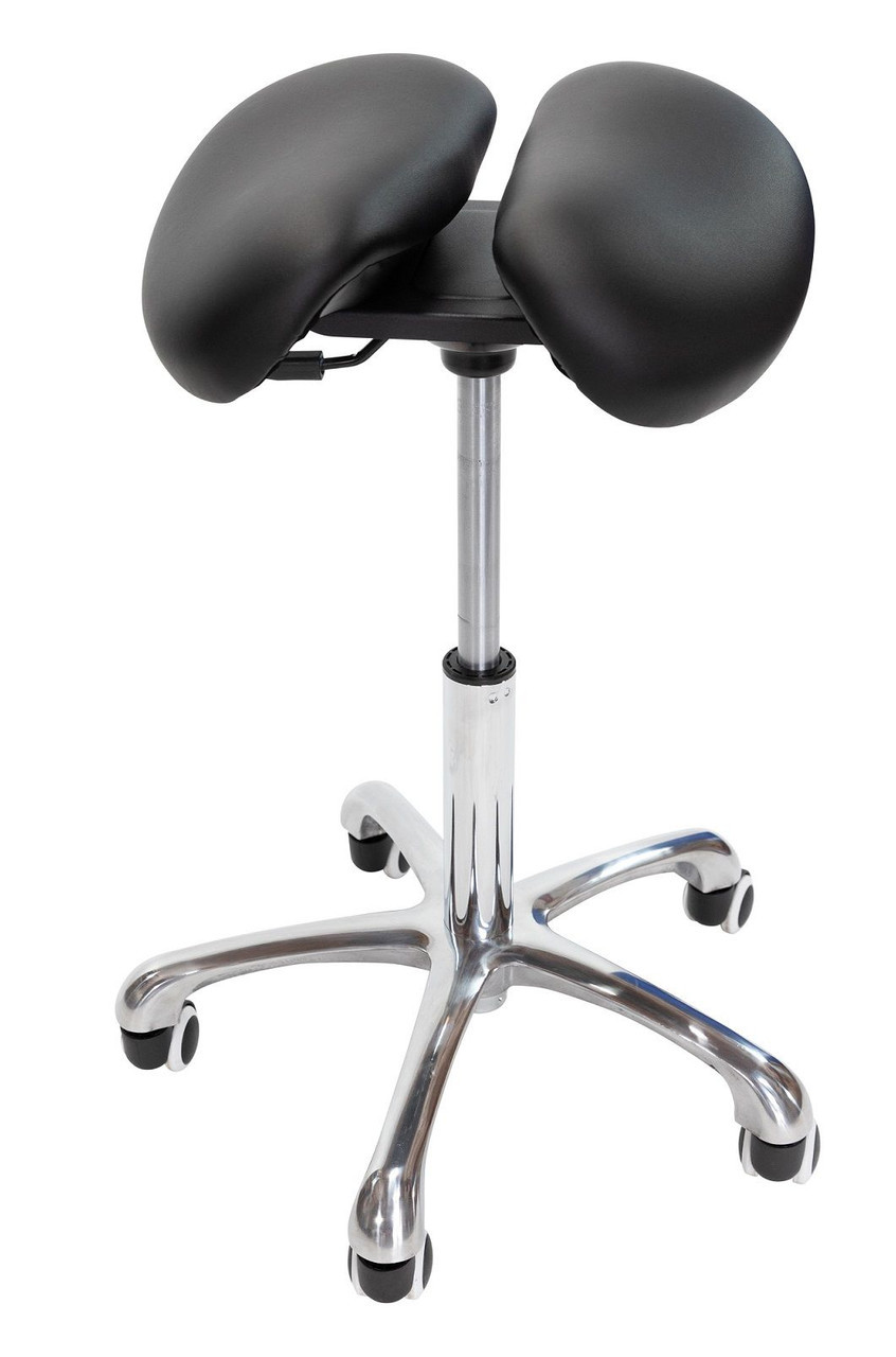 Rolling Split Seat Saddle Stool Spa Luxe MS13D