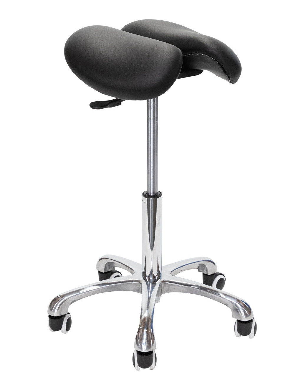 Rolling Split Seat Saddle Stool Spa Luxe MS13D