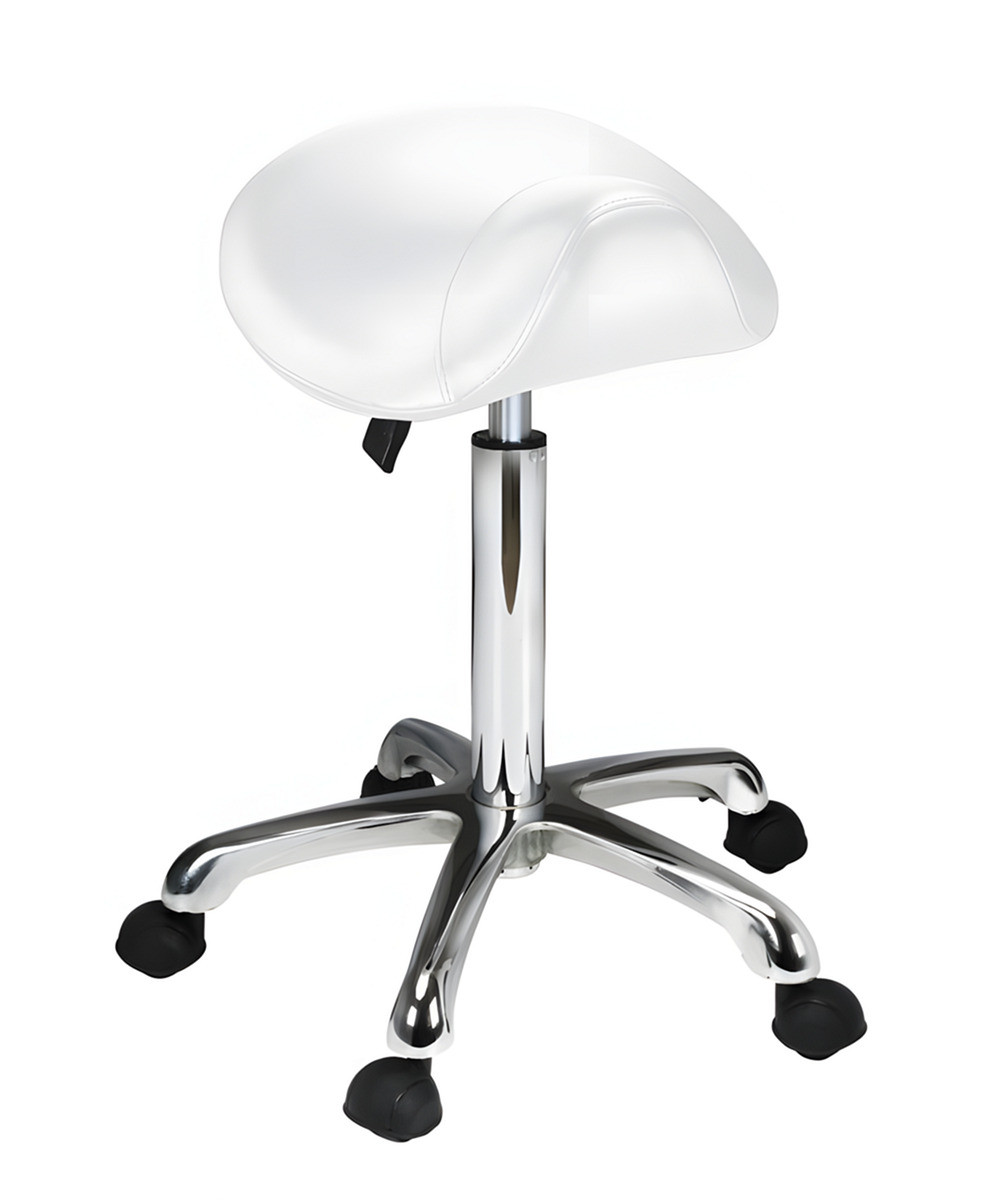 Office Stool BLURIS Low Rolling Stool With W Heels,Round Rolling