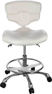 Comfort Soul - Luxe Provider Rolling Stool with Footrest