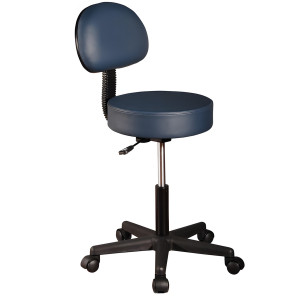 Master Massage - Pneumatic Rolling Massage Stool with Backrest