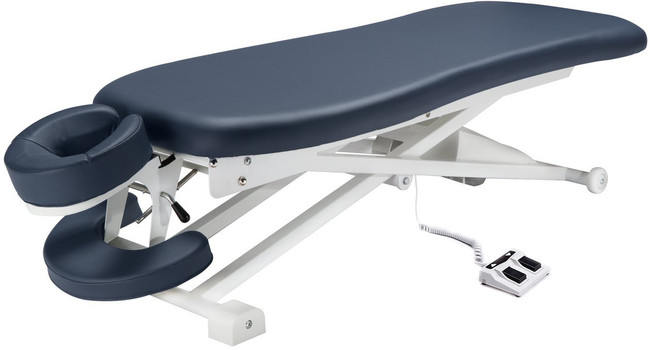 Master Massage 29" TheraMaster Flat Powerlift Electric Table - Royal Blue