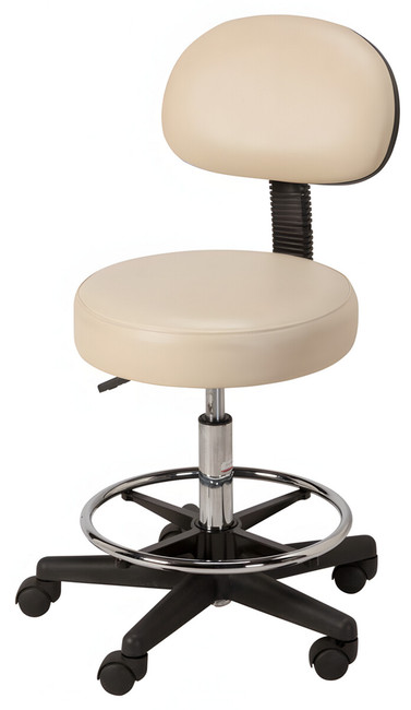 Equipro - Round Air-Lift Beauty Stool with Backrest EI-312