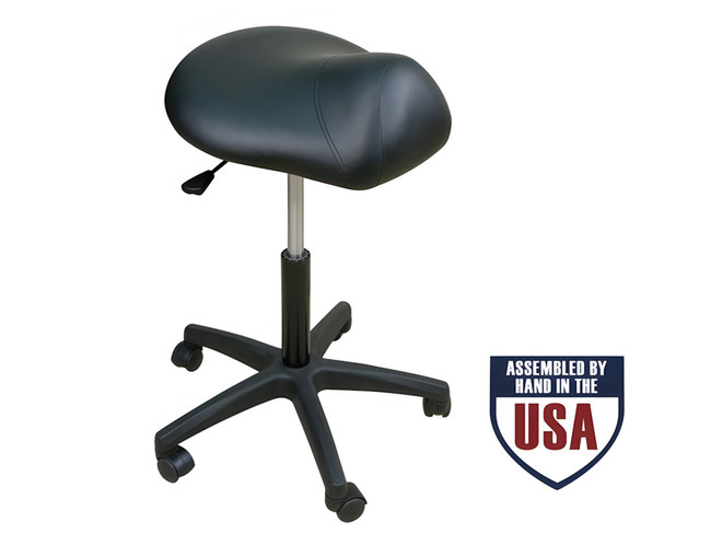 Oakworks Premium Stool with Saddle Seat