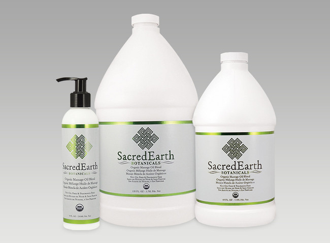 Sacred Earth Botanicals - Certified Organic Massage Oil - Gallon 128 oz.