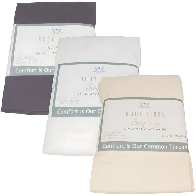 Body Linen - Simplicity Poly-Cotton Massage Sheet Set