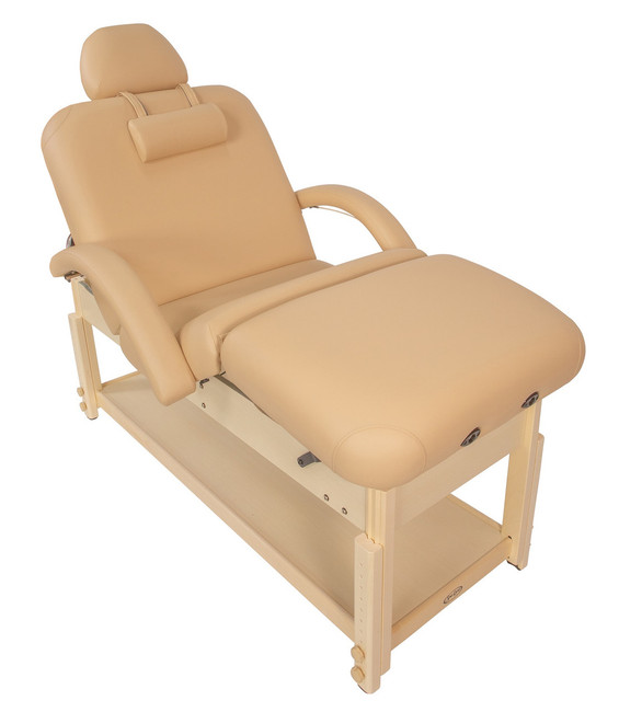 Spa Luxe - Deluxe Stationary Spa Table (Includes Headrest & Arm Rests)