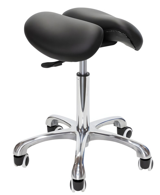Rolling Split Seat Saddle Stool - Spa Luxe (MS13D)